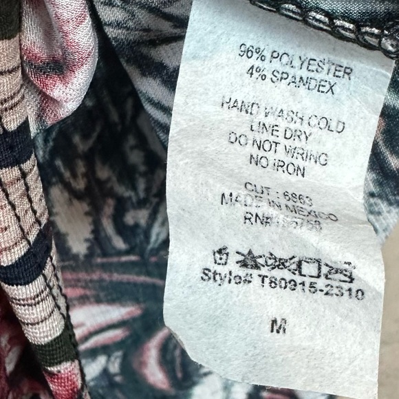 Paisley Grace Floral Peplum Tunic Top Women Sz M - Picture 5 of 6